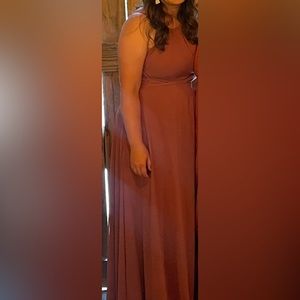 Azazie Melinda dress in Desert Rose